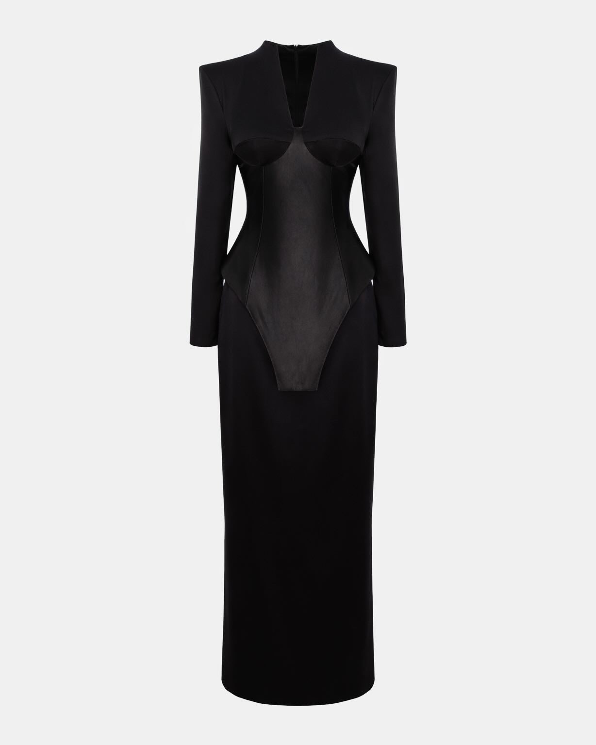 BLACK PORCELAIN SCAR DRESS