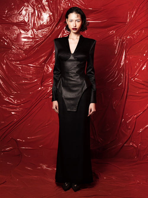 BLACK PORCELAIN SCAR DRESS