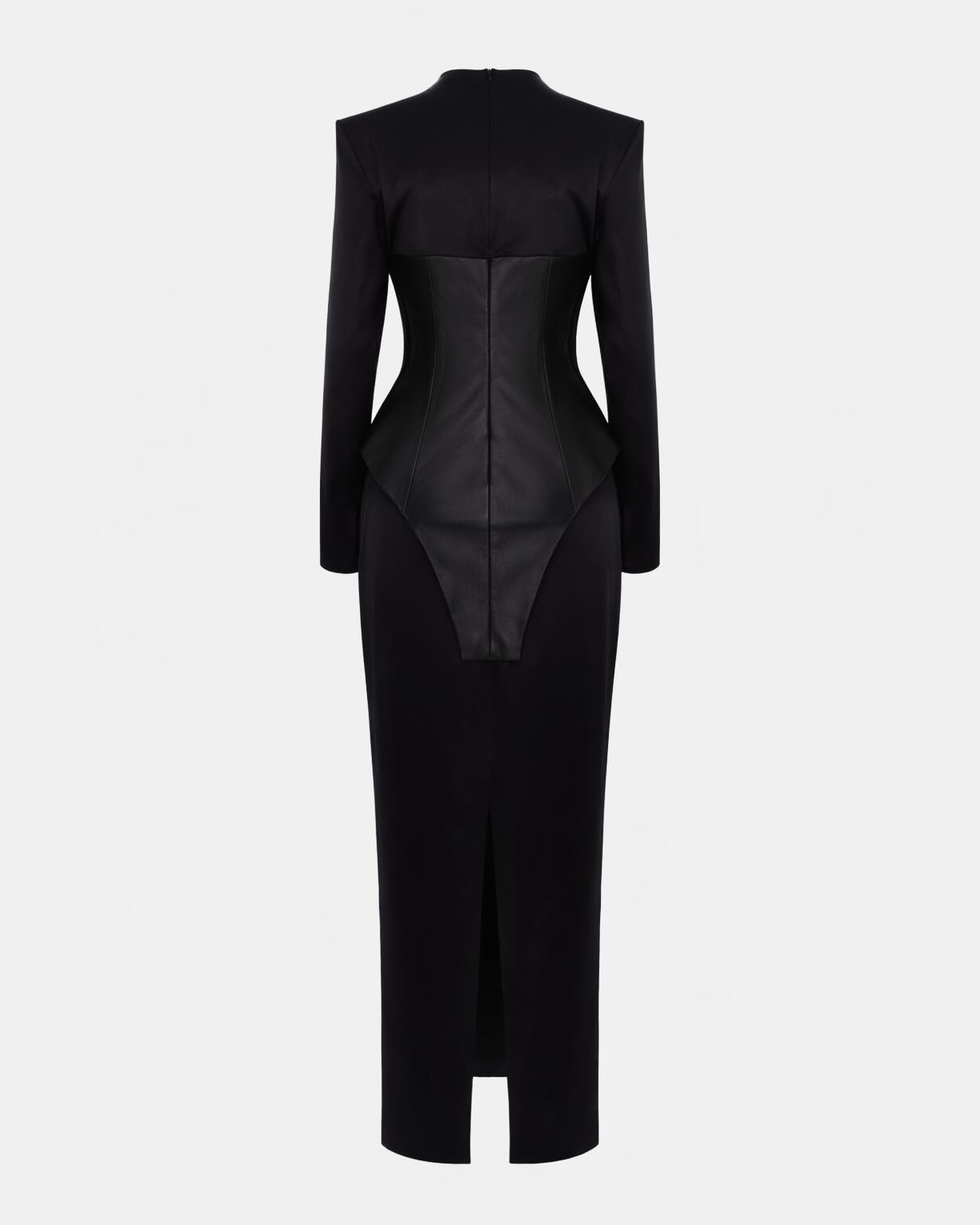 BLACK PORCELAIN SCAR DRESS