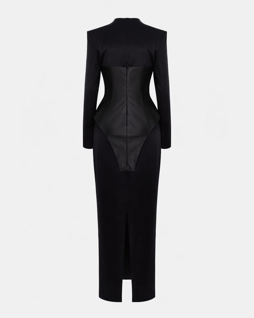 BLACK PORCELAIN SCAR DRESS