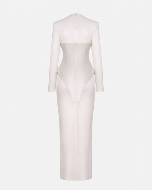 WHITE PORCELAIN SCAR DRESS