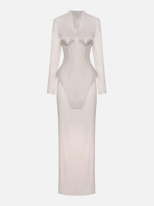 WHITE PORCELAIN SCAR DRESS